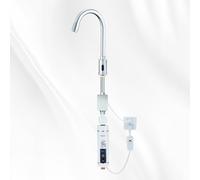 5.5KW Electric Heating Non-Contact Faucet, Instant Hot Automatic Switch Hand Washer with Digital Display, Automatic Induction, Anti-Dry Burning Design, Water and Electricity Separation