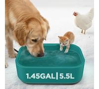 5.5L/1.45Gal Extra Large Heated Water Bowl, Indoor & Outdoor Winter Antifreezing Pet Heated Thermal Water Bowl Dish, Anti Chewy Cord, BPA-Free, Pet Products for Dog Cats Rabbit Chicken Duck Squirrel