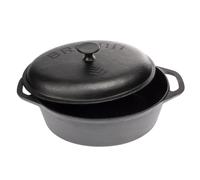 5.5L Cast Iron Casserole Dish Pot with Lid Induction Suitable For Baking Cooking
