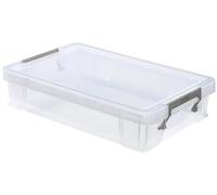 5.5L Clear Allstore Storage Box - 260mm x 80mm x 400mm - WHITEFURZE