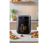 5.5L Smart Air Fryer Oven 8 Modes Roaster with Touch Screen, Adjustable Temp, Timer Function Living and Home Black One Size