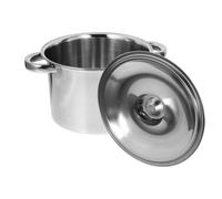 5.5l Stainless Steel Soup Pot with Lid, Double Handles for Broths | Polished Exterior, Even Heating, Dual-handle Carrying, Suitable for Stocks, Pasta Boiling, Home Cooks and Professional