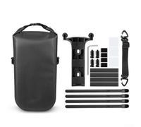 5.5L Waterproof Bike Front Fork Bag Cycling Handlebar Pannier with Quick Release for Road Mountain and E-Scooter Black