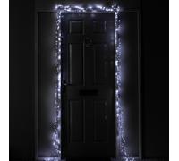 5.5m 440 LED SupaBrights Door Christmas String Lights with Timer in White Samuel Alexander White One Size