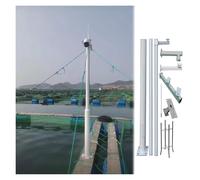 5.5m Industrial Surveillance Camera Pole with Dual Camera Arms Adjustable 3-Section Design Durable Security Camera Mount for Road Monitoring