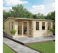 5.5m x 5m Kent Garden Office - PT - BillyOh Log Cabin - 44mm