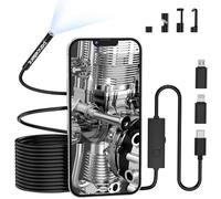 5.5mm 1920P Snake Inspection Borescope, Pancellent Type C Endoscope, Scope Camera with 6 LED Lights for Android and iOS Smartphone, iPhone, iPad, Samsung 5M
