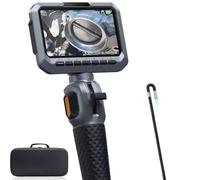 5.5mm Lens Two-Way 420° Articulating Borescope with 5" Screen 1080P Steering Industrial Endoscope for Car Inspection(TD300P-55-L1)