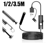 5 5MM Probe Borescope Camera, 1200P HD with 6 Adjustable LED Lights, IP65 Waterproof for Mobile Phones (100CM)