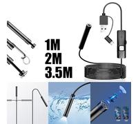 5 5MM Probe Camera, 1200P Waterproof Borescope with 6 LED Lights for Android and Computer (100CM)