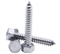 5.5mm x 19mm / No.12 x 3/4" Hex Head Self Tappers Hexagon Tapping Screws A2 Stainless Steel Din 7976-20 Pack