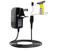 5.5V 0.6A Charger Compatible with Karcher WV1 WV2 WV5 WV50 WV55 WV60 WV70 Window Vac Cleaner, UK Plug Replacement Power Supply Adapter, 1.5m Cable for Window Vacuum Charging, Not for WV6 or K Series