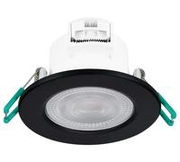 5.5W LED Recessed Tilting Downlight, 2700K 4000K, 550lm, Dimmable, Black 90029