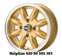 5.5x13 Minilight / 4x Gold Hi-lite / 4x 165 / 70x13 Kuhmo Tyres Fitted (New)