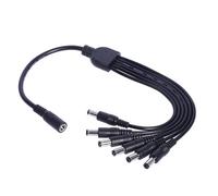 5.5x2.1mm 1 to 6 Solar Panel Adapter Cable Power Charging Cord 5521 5525 for Safe and Efficient Outdoor Power Splitter Solar Panel Charging Cable