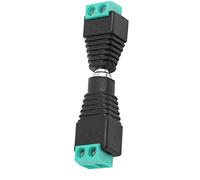5.5x2.1mm DC Power Connector, Male Female CCTV Socket Power Adapters for Camera or LED Lamp (Green)