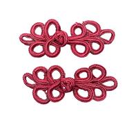 5.5x2.36 Inches Chinese Knots Frog Buttons Consistent Elegant Threads Easy Hand Sew Vibrant Colors Washable Sewing Fasteners Closure Royal 20 Pairs for Coat Poncho Jacket Rope Cape Purse Red ET2156