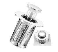 5.5x3.3x5cm Removable Stainless Steel Sink Strainer, Stainless Steel Bathroom Sink Filter Strainer Pop-up - Easy Installation Drain Strainer Filter Supplies Rustproof Bathtub Floor Drain Kitchen Sink