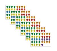 5/6/10 Sheets Rifle Scope Turret Sticker Self Adhesive Scope Dope Stickers Precision Shooting Adjustment Stickers for Outdoor Sports Scopes Dope Sticker for Long Range Shooting Turret Tags for Scopes