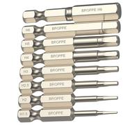 5/6/7/8Pcs Allen Wrenches Drill Bit 1/4inch Hexagon Screwdriver Bit Set Allen Set for Assembling Furniture Professional Repair Tool