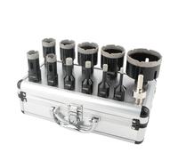 5/6/8/12Pcs Set M14 Thread Brazed Diamond Dry Drilling Bit Hole Saw For Ceramic Tile Porcelain Granite Marble Hole Opener Tools(8Pcs A Set)