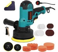 5’’&6’’ Car Polisher Buffer Waxing Machine, 700W Car Polishing Machine with125&150mm Buffing Pads,600-3700RPM,20PCS Waxing Set Rotary Polisher