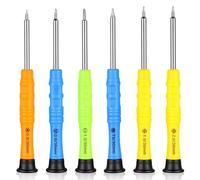 5/6 Pcs Mini Precision Screwdriver Set Five Star/Slotted/Cross/Y Type/Torx Head Small Portable Screwdriver Repair Tool with Nonslip Grip for Phone Tablet Smartwatch(6Pcs)