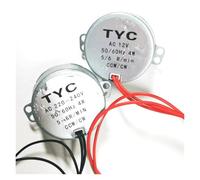 5-6 r/min Stable Synchronous electronic starter Pro TYC-50 AC 220V 12V 50/60Hz Torque 4KGF.CM 4W CW/CCW Microwave Turntable for Fan IINKUEYK(AC 12V)