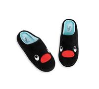 (5-6 UK) Pingu Mule Slippers (Unisex Black)