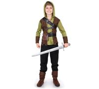 (5-6 years (110-116cm)) Boy's Forest Robin Costume