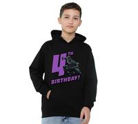 (5-6 Years, Athletic Heather) Black Panther Childrens/Kids Heather Pull Over 4th Birthday Hoodie