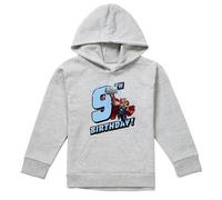 (5-6 Years, Athletic Heather) Marvel Childrens/Kids Thor Heather 9th Birthday Hoodie