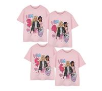 Barbie Girls Pink Short-Sleeved T-Shirt | Birthday Age Graphic Tee for Kids | Doll Character Top | Retro Fashion Apparel | Children's Movie Merchandise Gift