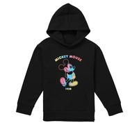 (5-6 Years, Black) Disney Childrens/Kids Mickey Mouse Gradient Outline Hoodie