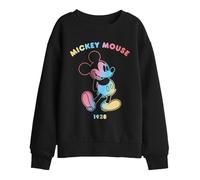(5-6 Years, Black) Disney Childrens/Kids Mickey Mouse Gradient Outline Sweatshirt