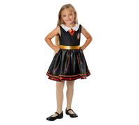 (5-6 Years, Black/Gold) Harry Potter Girls Costume Dress