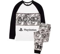 (5-6 Years, Black/Grey/White) Playstation Boys Gaming Camo Pyjama Set