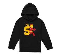 (5-6 Years, Black) Marvel Childrens/Kids Iron Man 5th Birthday Hoodie