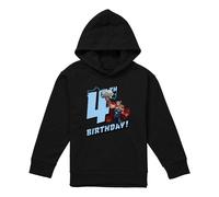 (5-6 Years, Black) Marvel Childrens/Kids Thor 4th Birthday Hoodie