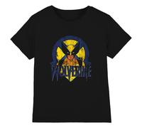 (5-6 Years, Black) Marvel Childrens/Kids X-Men Wolverine Retro T-Shirt