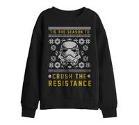 (5-6 Years, Black) Star Wars Childrens/Kids Crush The Resistance This Christmas Sweatshirt