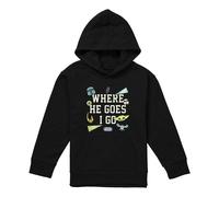 (5-6 Years, Black) Star Wars The Mandalorian Childrens/Kids Where He Goes Badges Grogu Hoodie