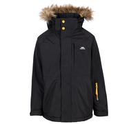 Trespass Boys Waterproof Jacket Parka Style Raincoat with Removable Hood Windproof Taped Seams School Coat Casual Jacket Fleece Lined Ultimately