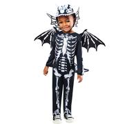 (5-6 Years, Black/White) Rubies Toddler Dragon Skeleton Halloween Costume