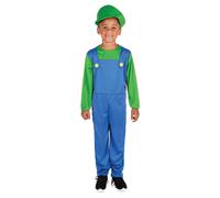 (5-6 Years, Blue/Green) Rubies Boys Plumber Costume