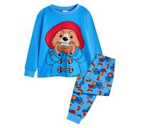(5-6 Years, Blue) Paddington Bear Childrens/Kids Character Long Pyjama Set