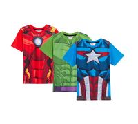 (5-6 Years) Boys 3 Pack Avengers T-Shirts Kids Captain America Hulk Iron man Dress Up Tops