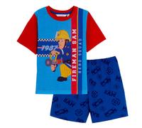 (5-6 Years) Fireman Sam Boys Short Pyjamas Kids Fire Man Shortie Pjs For Boys Nightwear Set