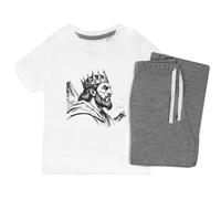 5-6 Years 'King Arthur' Kids Nightwear/Pyjama Set (KP00148766) White