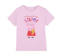 (5-6 Years, Light Pink) Peppa Pig Childrens/Kids Big Sister T-Shirt